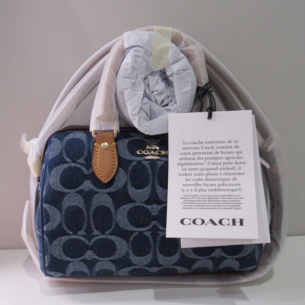 COACH Mini Rowan Crossbody Bag In Signature Denim # CY742